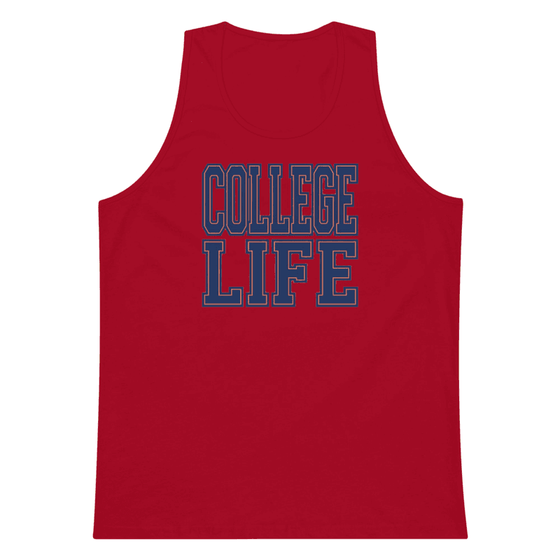 College Life Men’s premium tank top — Red
