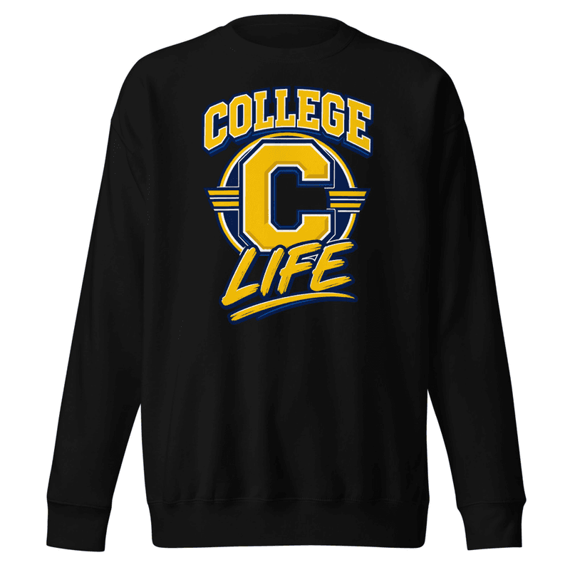 College C Premium Sweatshirt — Black