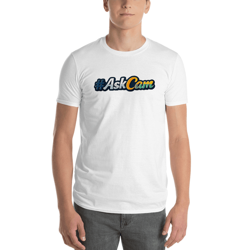 Ask Cam QR Short-Sleeve T-Shirt — White