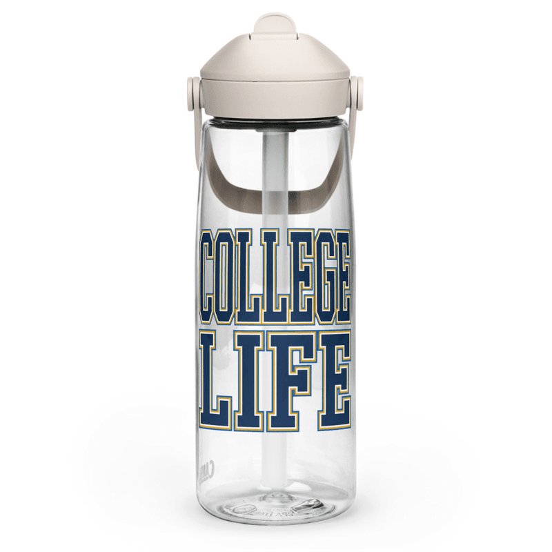 College Life Flip straw water bottle