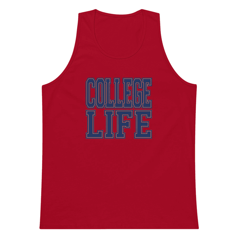 College Life Men’s premium tank top — Red