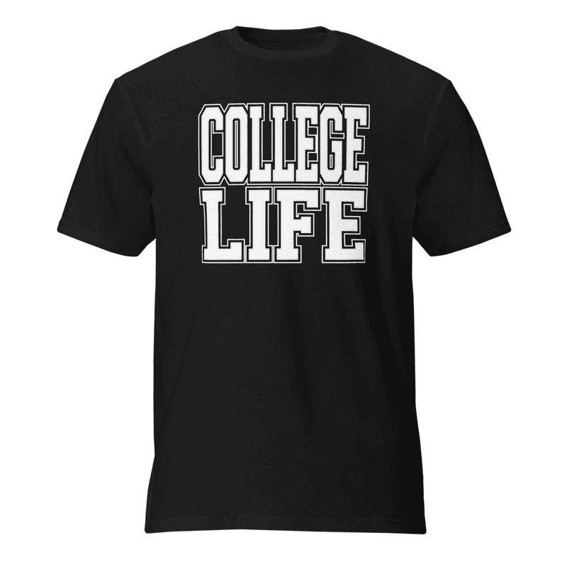 College Life Short-Sleeve T-Shirt — Black