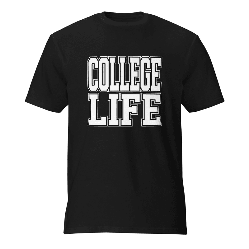 College Life Short-Sleeve T-Shirt — Black