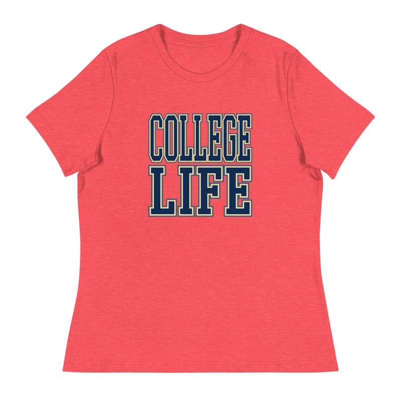 College Life Women's Relaxed T-Shirt — Heather Red