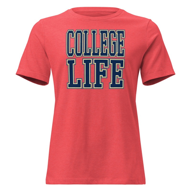 College Life Women's Relaxed T-Shirt — Heather Red