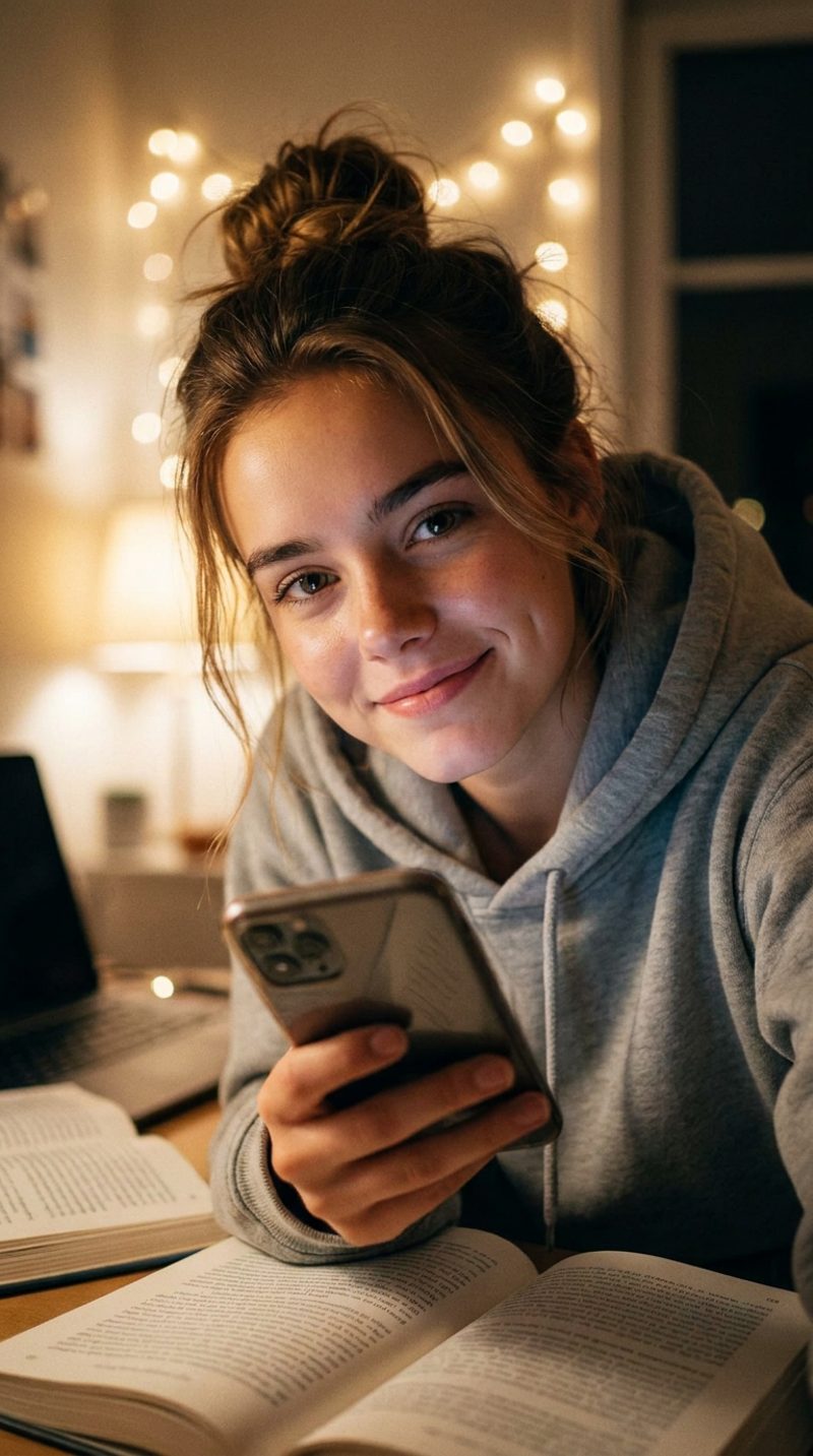 Studying in the dorm